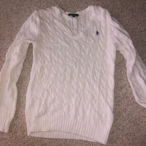 V NECK POLO SWEATER